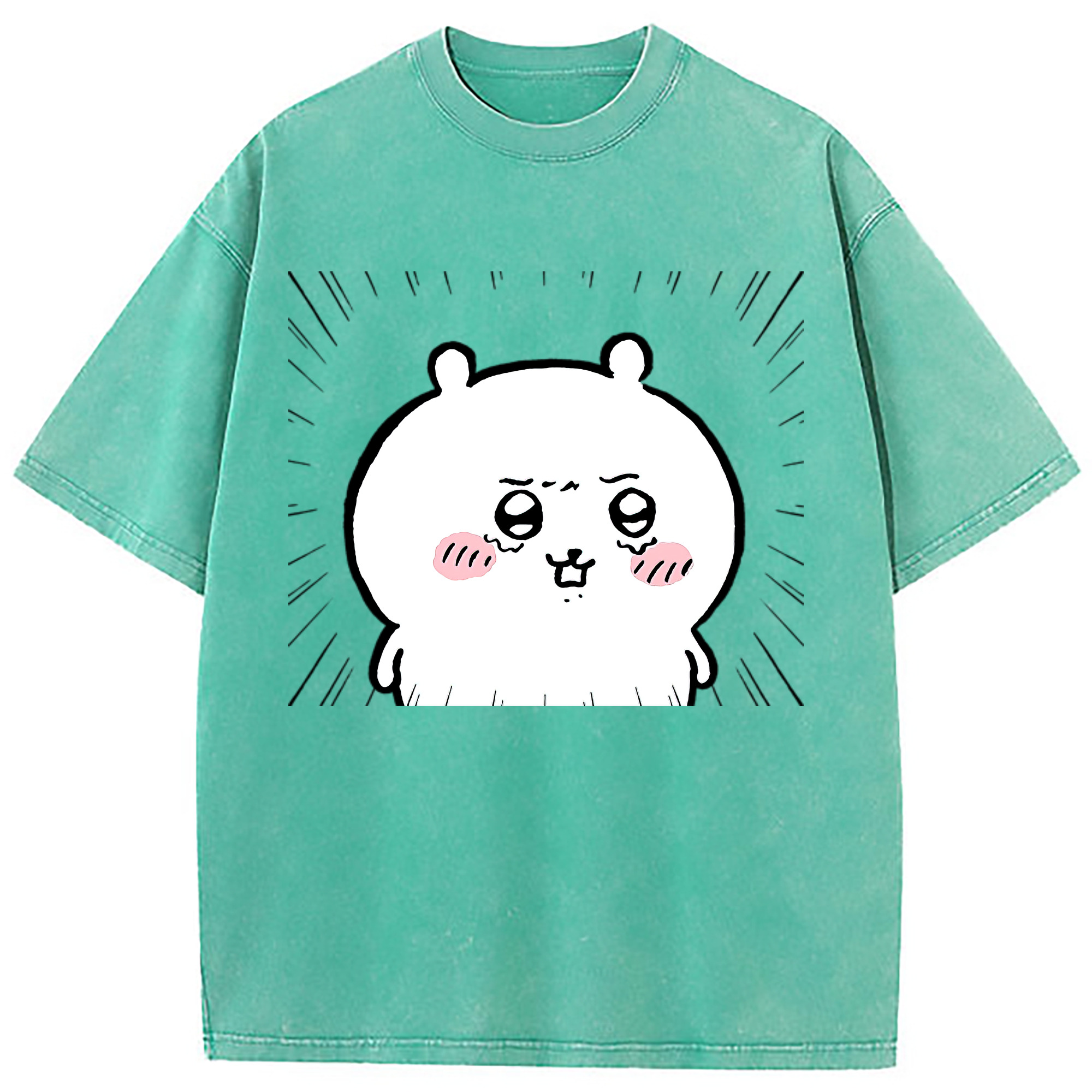 （画像用） ちいかわ ちいかわ Chii-kawa chiikawa 綿100% ヴィンテージ風 半袖Tシャツ（フロントプリント）